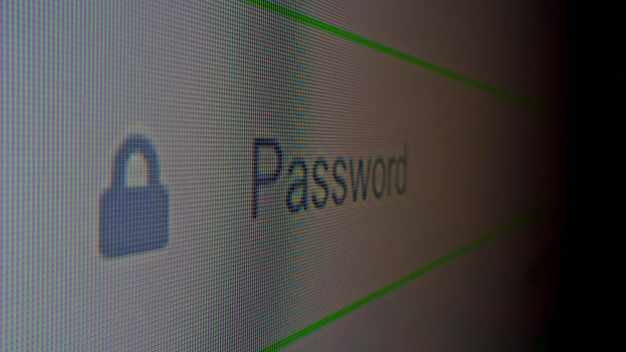 campo de entrada de contraseña en la pantalla de la computadora