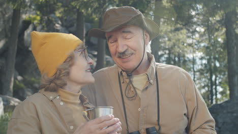 senior couple enjoying a moment in nature