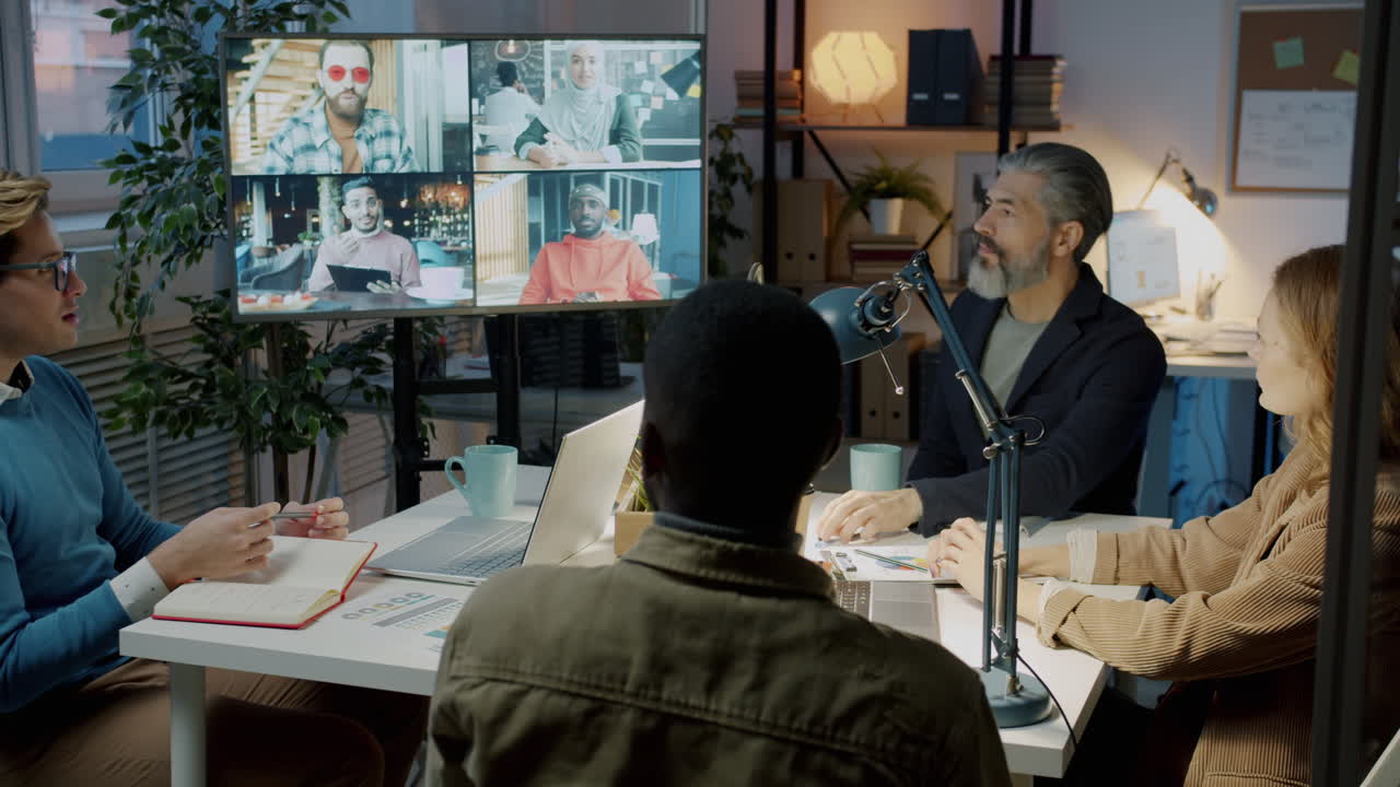 Team Meeting in Progress via Video Conference