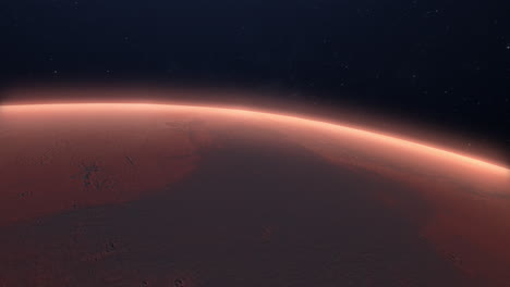 explorando el planeta rojo, la superficie de marte en el espacio