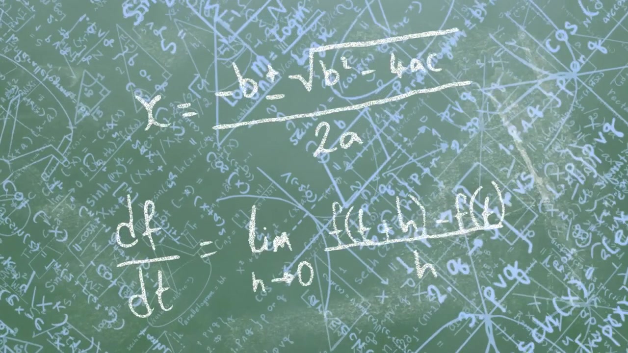 Board shifting right, chalk drawing formulas, ±? switching, dust smearing sketches, focus returning