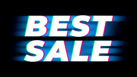 best sale text vintage glitch effect promotion.