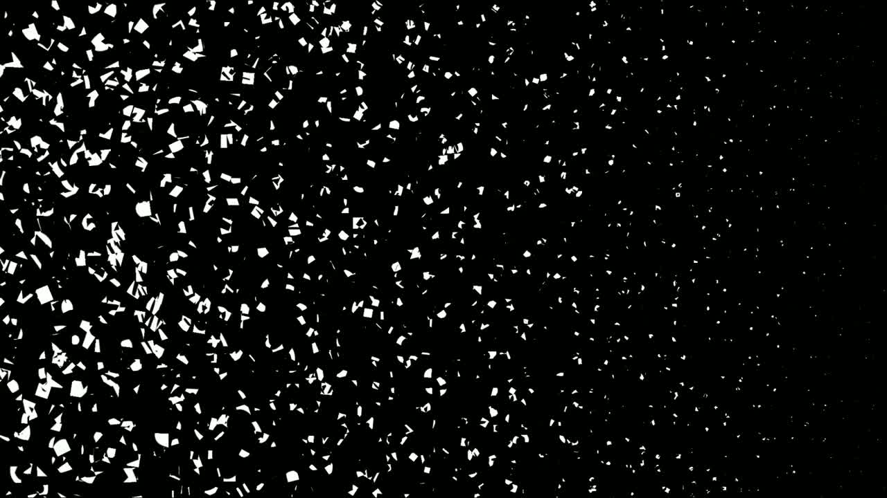 Black and white shapes in the waves - animation