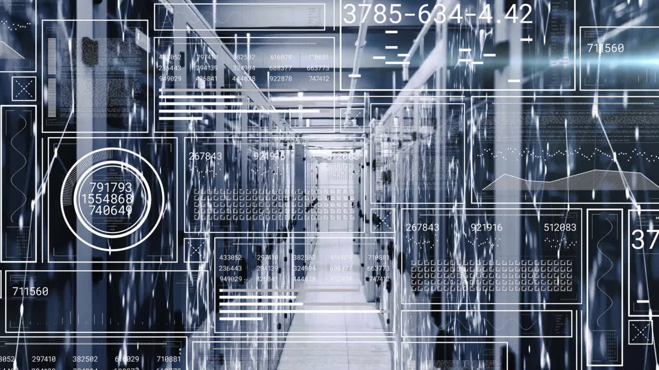 Animation of data processing over computer servers