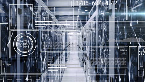animation of data processing over computer servers