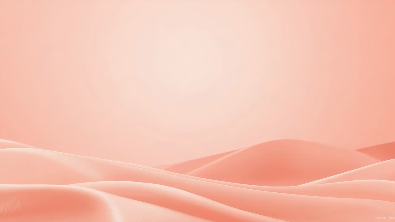 Loop starting, pulsing peach dunes shifting slowly in studio for ambient backdrop with central glow