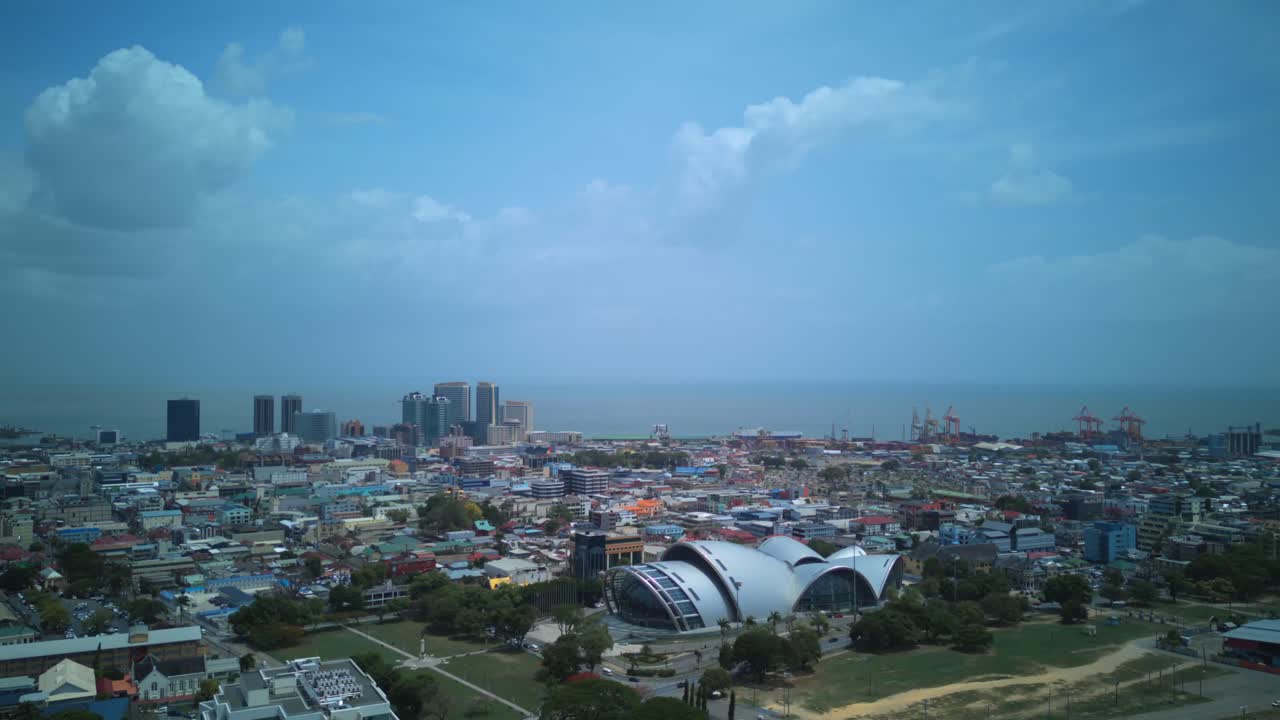 A hyperlapse of National Performing Arts Academy in Port of Spain, Trinidad