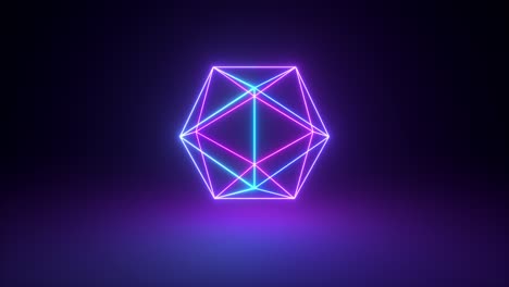 neon geometric crystal shape