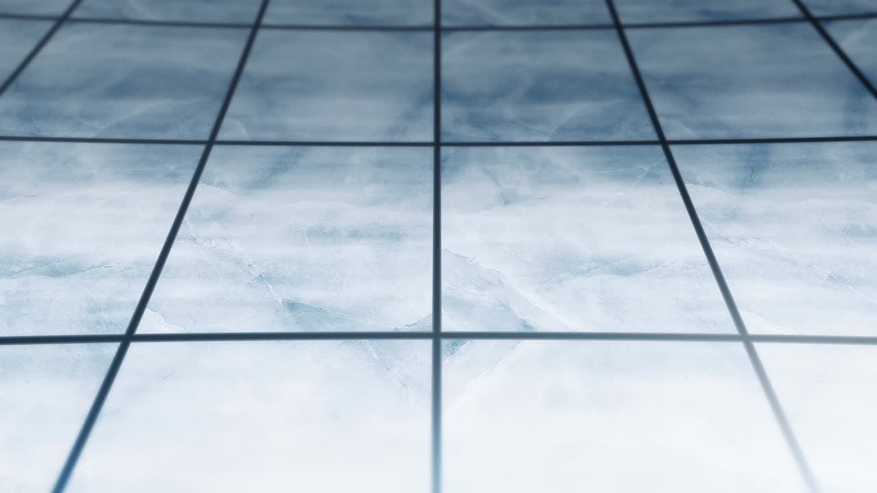 caminar en el suelo de mármol con espacio de copia. correr y caminar dar pasos. cerrar el pie del corredor. concepto de desafío de negocio. animación de bucle.