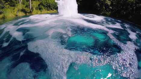 crystal clear spring in a lush forest