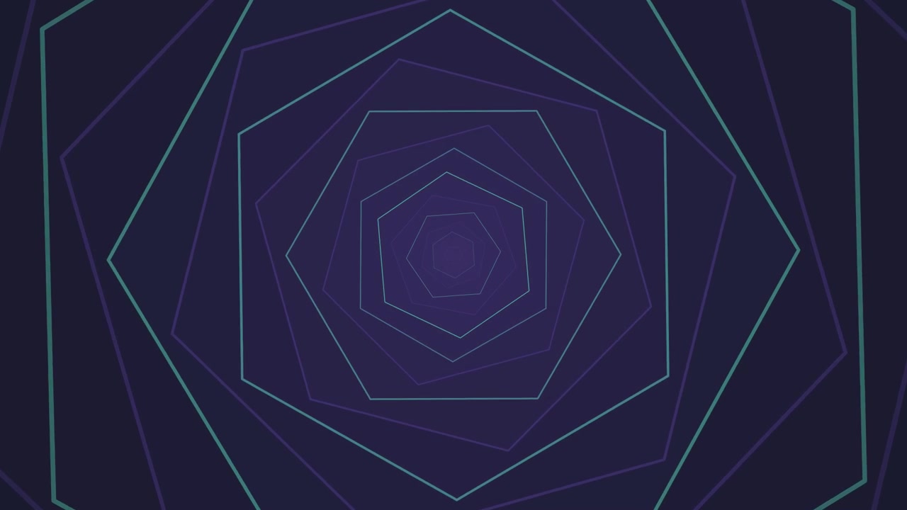Abstract Animation of Rotating Concentric Hexagons