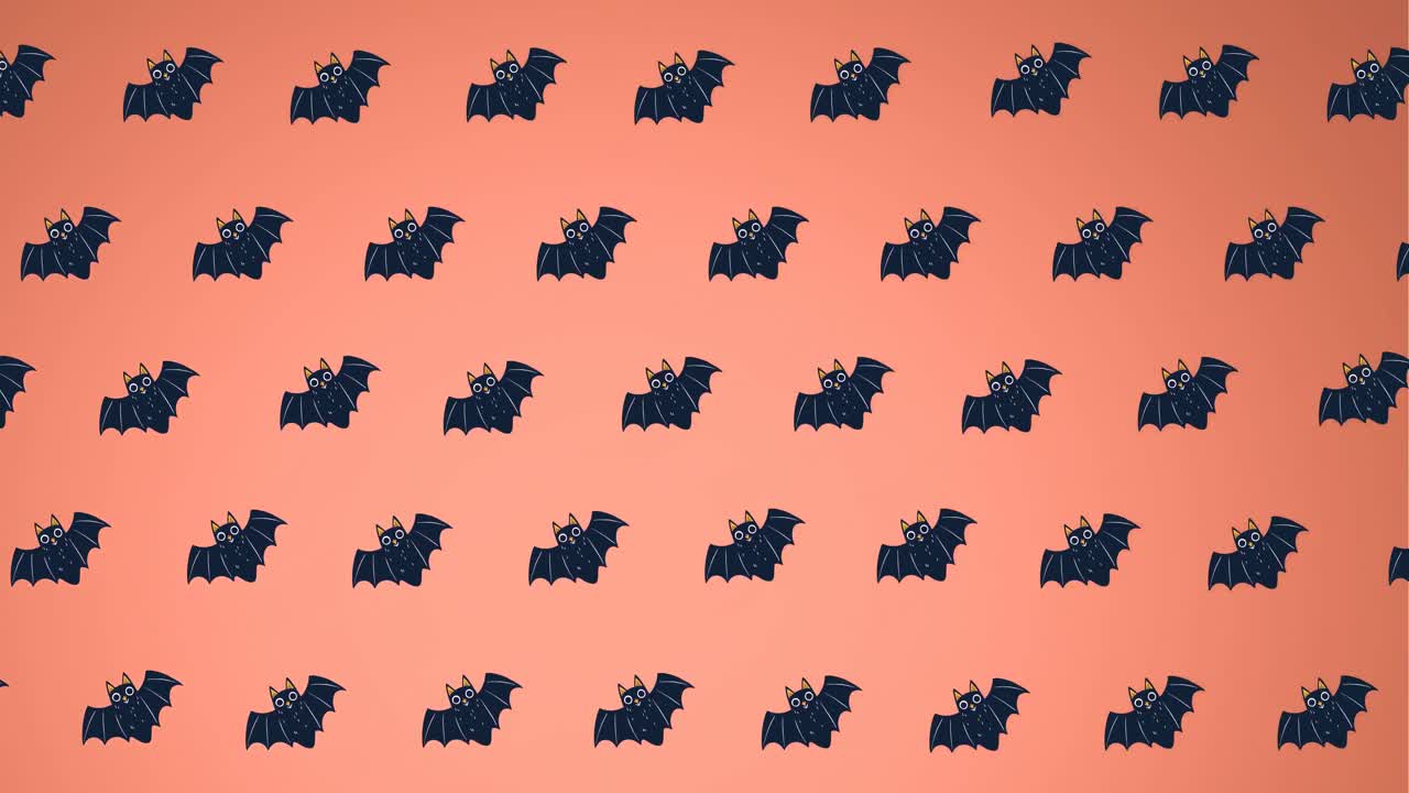 Animation of falling bats on pink background