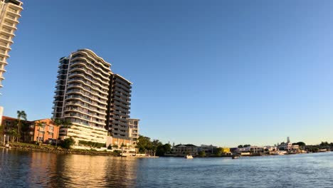 buildings and water under clear blue sky