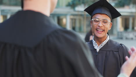 graduation, friends hug and happy people