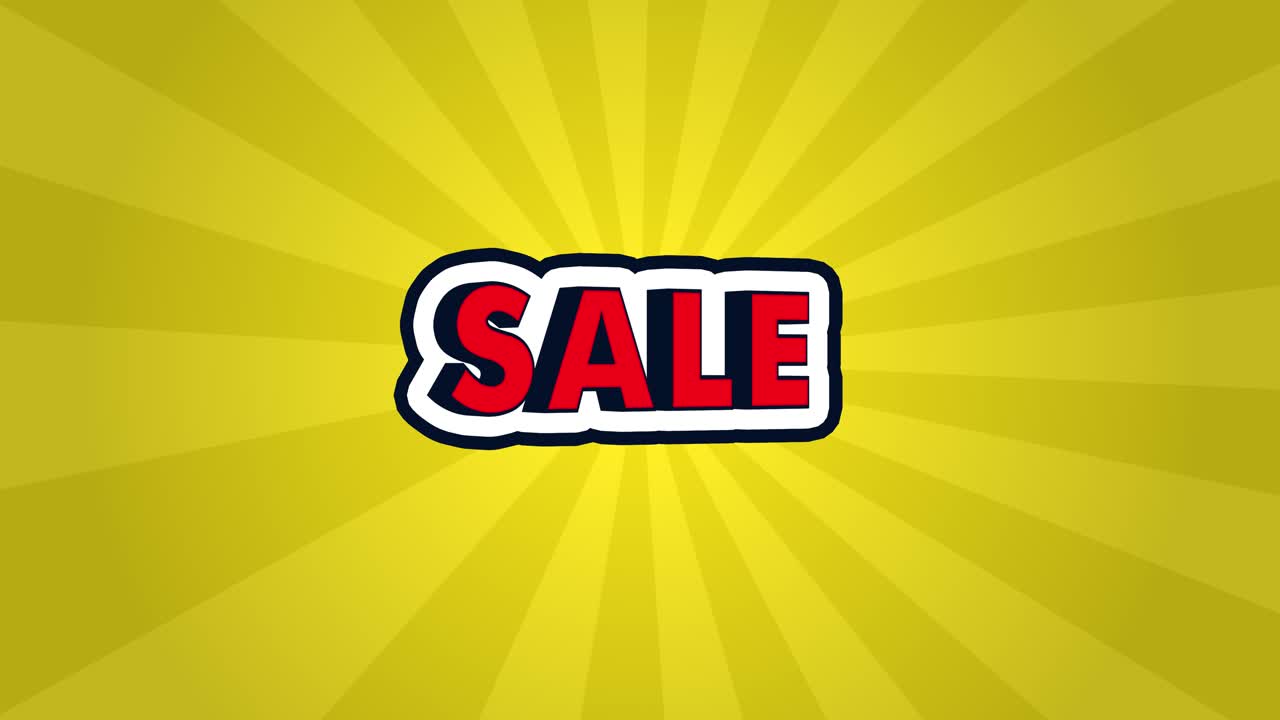 oferta de ventas banner de compras para promoción de marketing texto de gráficos en movimiento de redes sociales