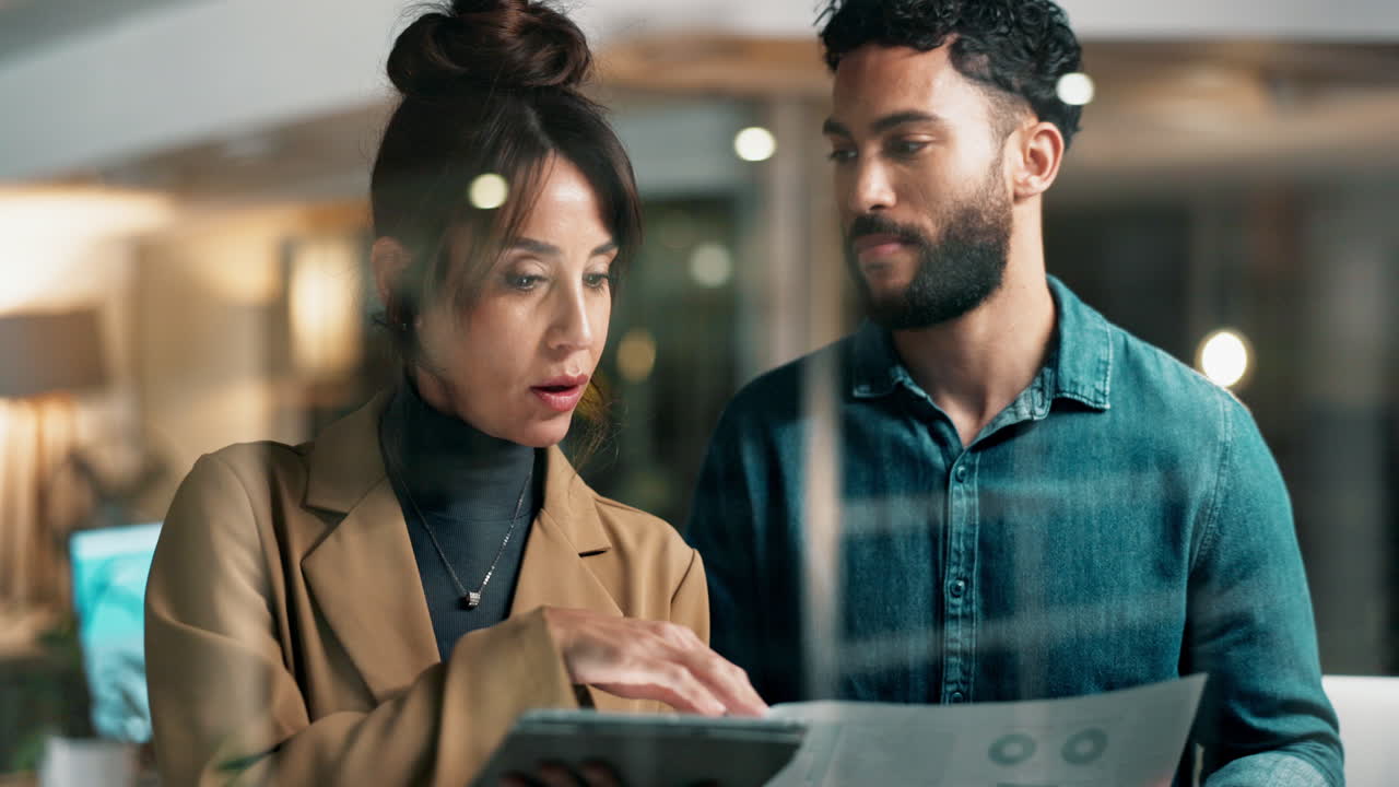 Woman using a tablet in an office