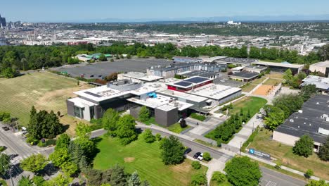 Wide-aerial-view-of-South-Seattle-College-on-a-sunny-day