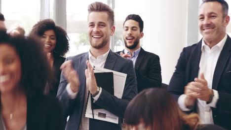 applause at business meeting/conference