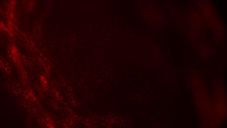 abstract red particle lines flowing on black background. glowing digital particles form dynamic, wavy streaks, ideal for overlays, intros, or futuristic concepts. seamless loop