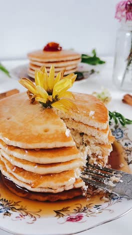 delicious stack of pancakes