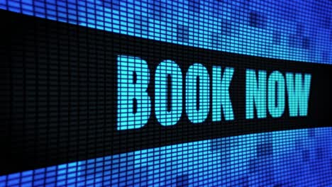 book now display on led screen