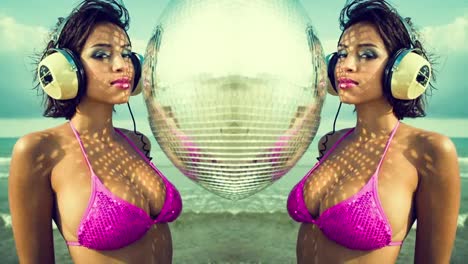 mujer bailando en la playa 20