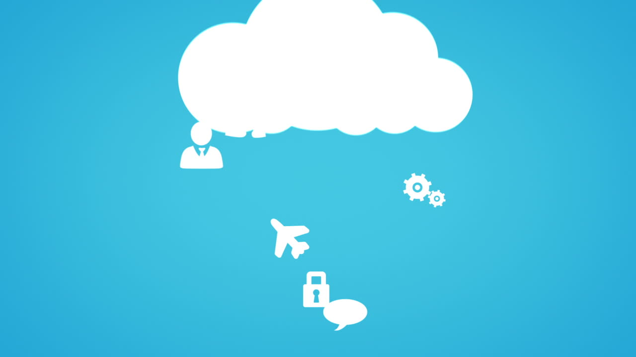 concepto de computación en la nube con aplicaciones