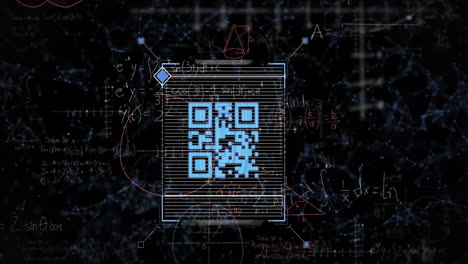 animación de ecuaciones matemáticas a través de un escáner con código qr en fondo negro