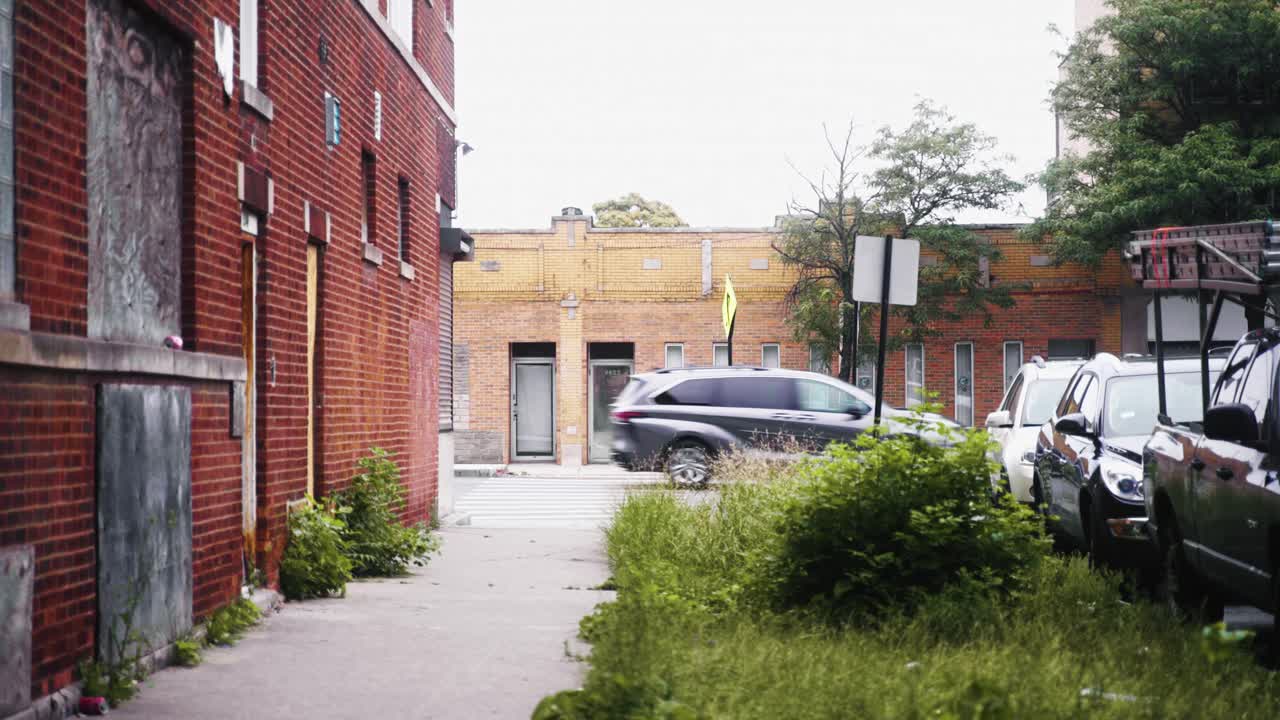 바쁜 시카고 거리 slo mo