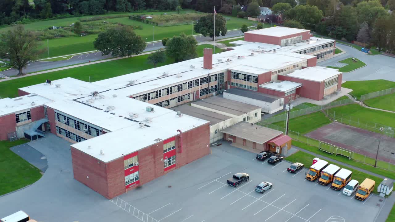 Old vintage urban American school