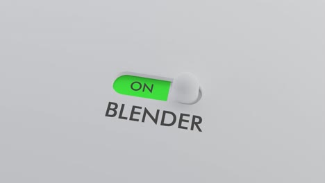 switching on the blender switch