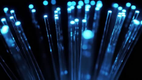 primer plano de fibra óptica