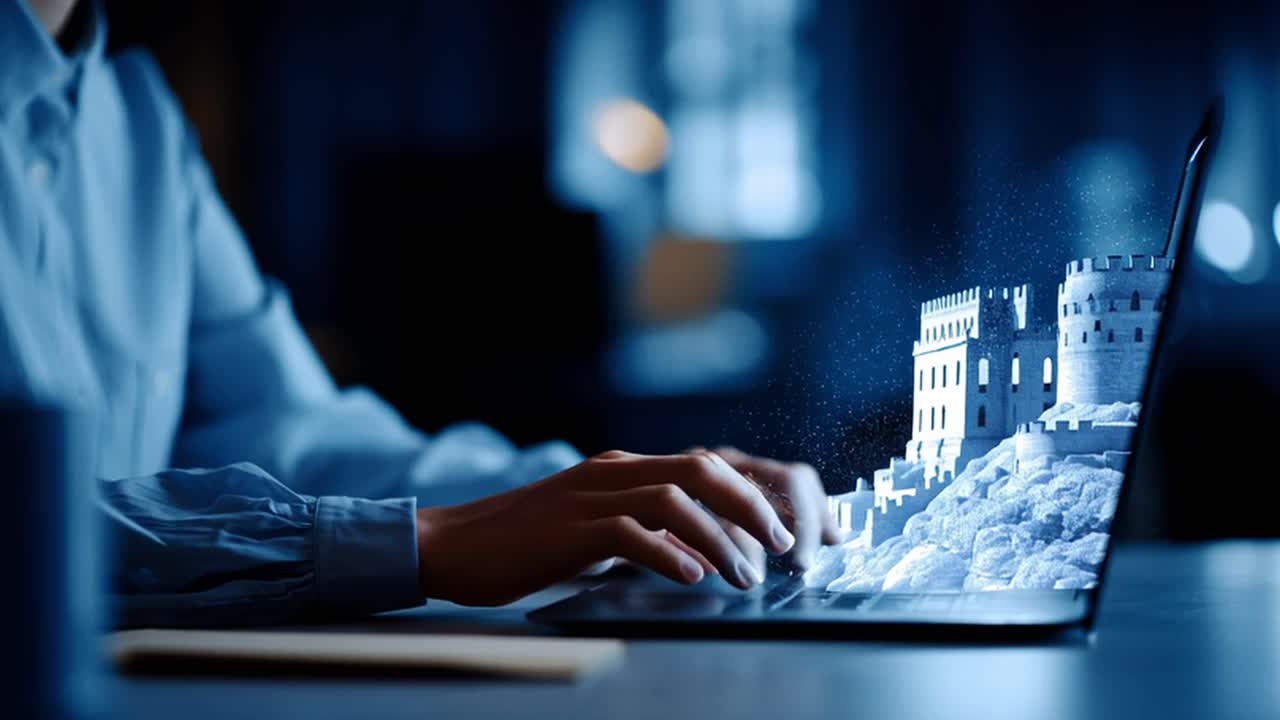 Innovative Laptop Technology with Castle Design