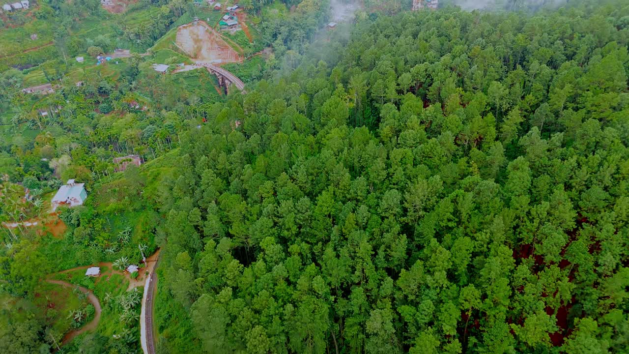 Stunning aerial drone footage capturing the breathtaking landscape of Ella, Sri Lanka.