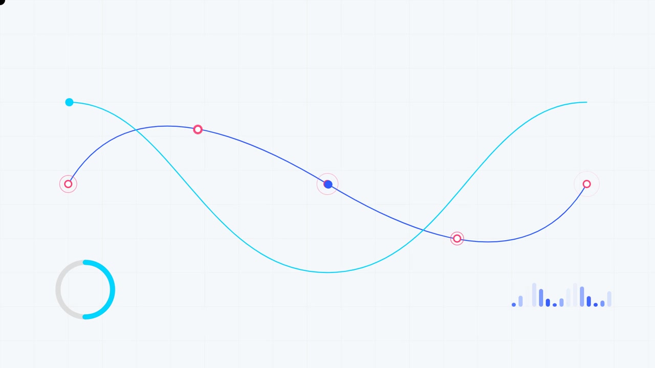 Animated Data Visualization Showing Sine Wave Trends