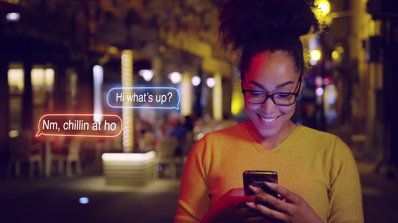 Nighttime Texting Conversation A Young