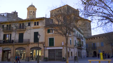 a picturesque town square in a mediterranean city