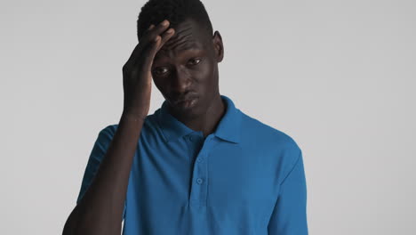 African-american-man-on-grey-background.