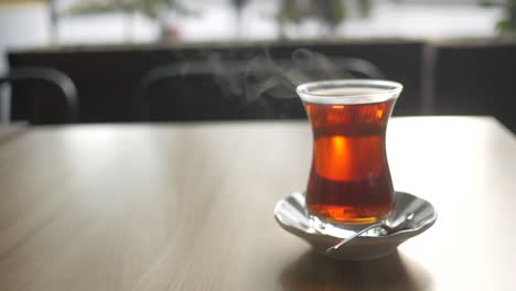 Traditional-turkish-tea-on-white-table