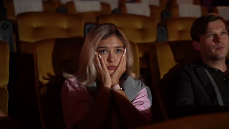 people audience watching movie in cinema theater.