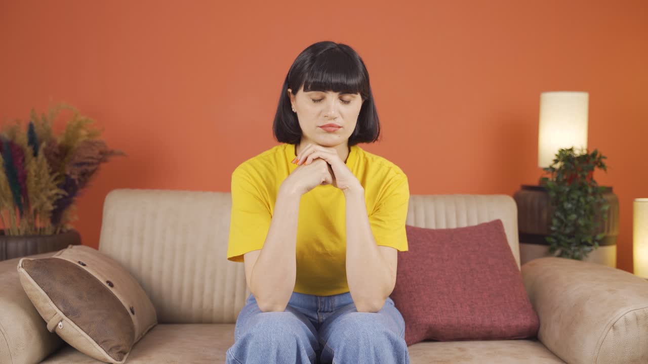 감정적 인 여성.