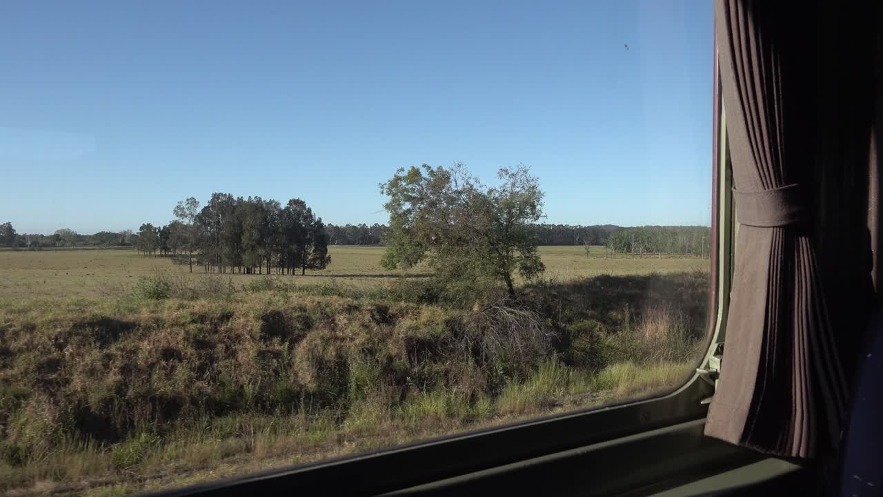 Old train carriage window 1970's Australia