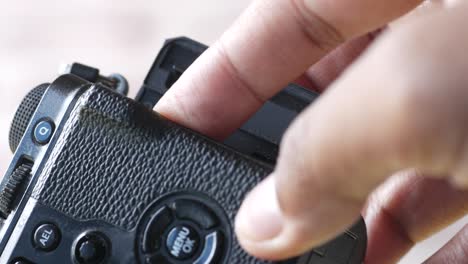 putting sd memory card in a camera