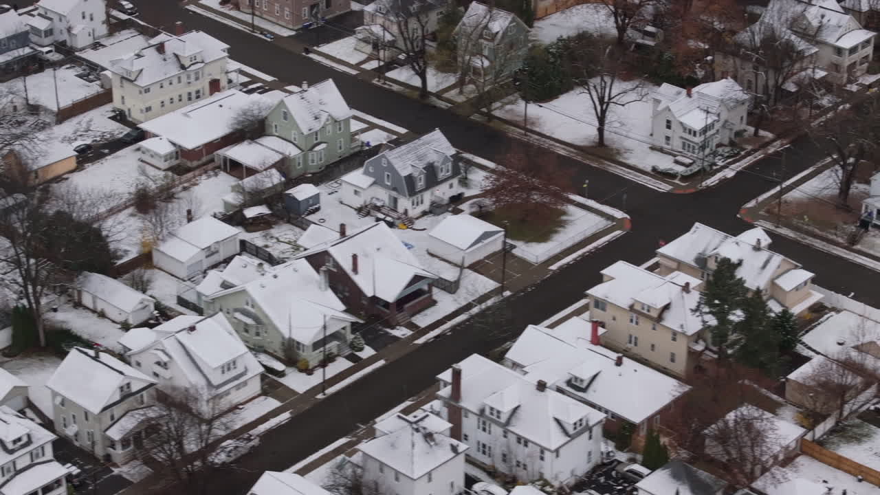 한 겨울 날 에 뉴욕 주 빙햄턴 의 공중 풍경