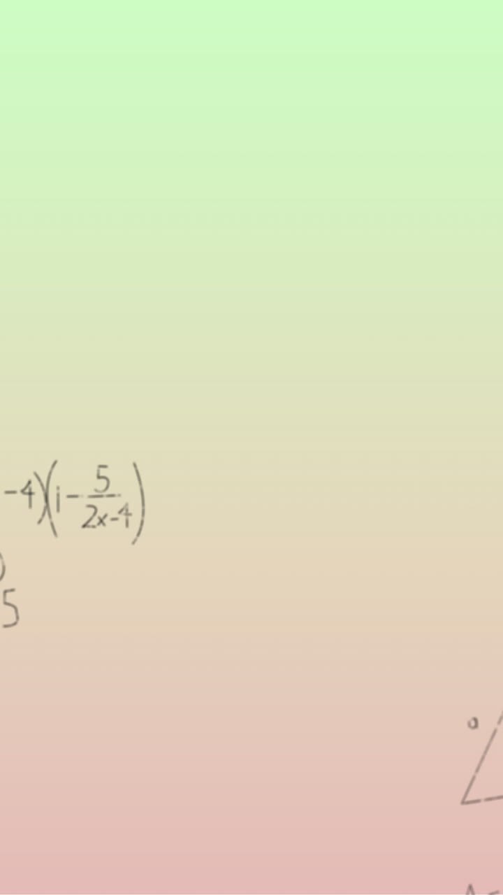 Animation of handwritten mathematical formulae over green to pink background