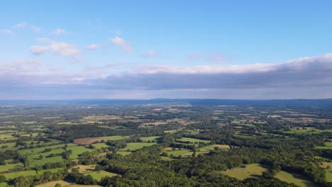 english berkshire countryside in uk. aerial panoramic view