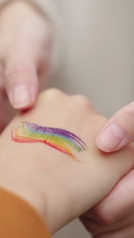 rainbow pride body art
