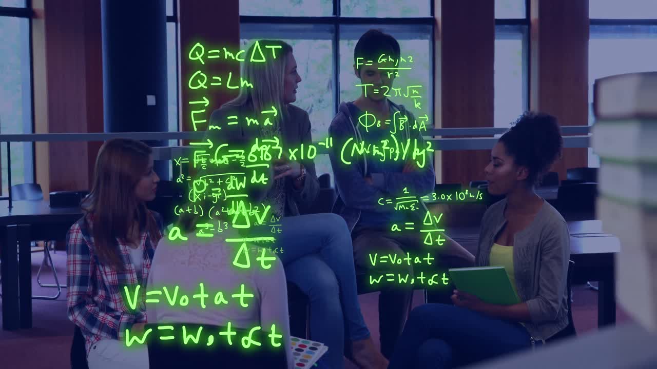 Animation of equations and data processing over diverse students