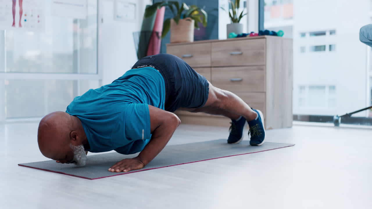 Exercise, yoga and rehabilitation with an elderly