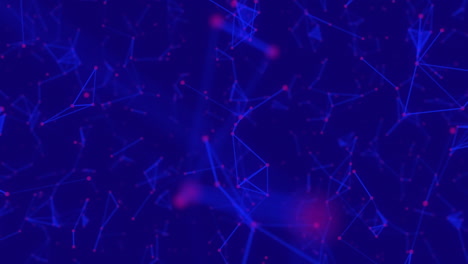 estructuras moleculares y red de conexiones contra fondo azul
